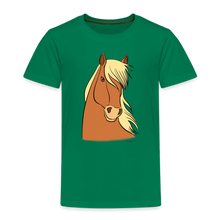 Lade das Bild in den Galerie-Viewer, Kinder Premium T-Shirt mit Pferdekopf - Kelly Green