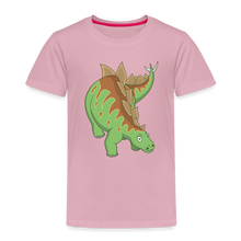 Lade das Bild in den Galerie-Viewer, Kinder Premium T-Shirt - Dinosaurier Stegosaurus - Hellrosa