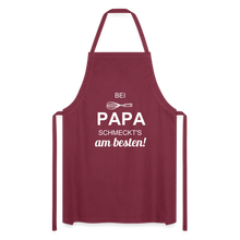 Lade das Bild in den Galerie-Viewer, Kochschürze für Männer - bei PAPA schmeckt's am besten! - Bordeaux