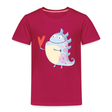 Lade das Bild in den Galerie-Viewer, Kinder Premium T-Shirt - kleines Monster mit Herz - dunkles Pink