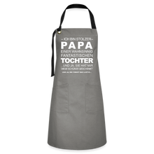 Lade das Bild in den Galerie-Viewer, Schürze - Ich bin stolzer Papa - Grau/Schwarz