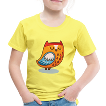 Lade das Bild in den Galerie-Viewer, Kinder Premium T-Shirt - Eule - Gelb