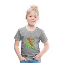 Lade das Bild in den Galerie-Viewer, Kinder Premium T-Shirt - Dinosaurier Stegosaurus - Grau meliert