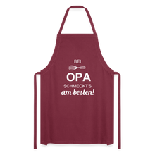 Lade das Bild in den Galerie-Viewer, Kochschürze für Männer - bei OPA schmeckt's am besten! - Bordeaux