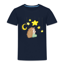 Lade das Bild in den Galerie-Viewer, Kinder Premium T-Shirt - Igel mit Sternen - Navy