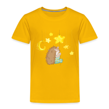 Lade das Bild in den Galerie-Viewer, Kinder Premium T-Shirt - Igel mit Sternen - Sonnengelb