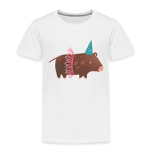 Lade das Bild in den Galerie-Viewer, Kinder Premium T-Shirt - Schwein feiert Geburtstag - Weiß