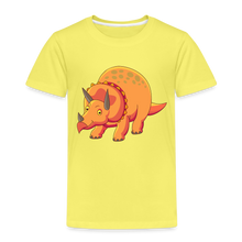 Lade das Bild in den Galerie-Viewer, Kinder Premium T-Shirt - Dino Triceratops - Gelb