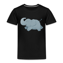 Lade das Bild in den Galerie-Viewer, Kinder Premium T-Shirt - glücklicher Elefant - Schwarz