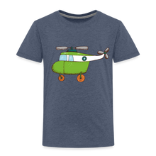 Lade das Bild in den Galerie-Viewer, Kinder Premium T-Shirt - Hubschrauber - Blau meliert