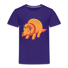 Lade das Bild in den Galerie-Viewer, Kinder Premium T-Shirt - Dino Triceratops - Lila