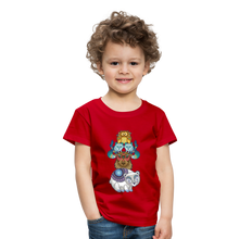 Lade das Bild in den Galerie-Viewer, Kinder Premium T-Shirt - Tiere mit Mustern - Rot