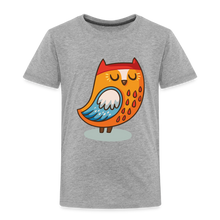 Lade das Bild in den Galerie-Viewer, Kinder Premium T-Shirt - Eule - Grau meliert
