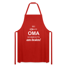 Lade das Bild in den Galerie-Viewer, Kochschürze für Frauen - bei OMA schmeckt's am besten! - Rot