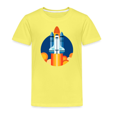 Lade das Bild in den Galerie-Viewer, Kinder Premium T-Shirt - Space Shuttle startet - Gelb