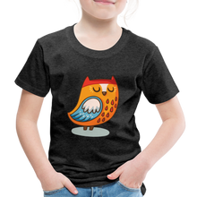 Lade das Bild in den Galerie-Viewer, Kinder Premium T-Shirt - Eule - Anthrazit
