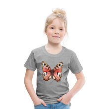 Lade das Bild in den Galerie-Viewer, Kinder Premium T-Shirt - Schmetterling - Grau meliert