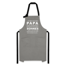 Lade das Bild in den Galerie-Viewer, Schürze - Ich bin stolzer Papa - Grau/Schwarz