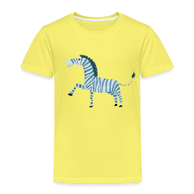Lade das Bild in den Galerie-Viewer, Kinder Premium T-Shirt - Zebra - Gelb