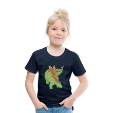 Lade das Bild in den Galerie-Viewer, Kinder Premium T-Shirt - Dinosaurier Stegosaurus - Navy
