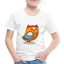 Lade das Bild in den Galerie-Viewer, Kinder Premium T-Shirt - Eule - Weiß