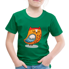 Lade das Bild in den Galerie-Viewer, Kinder Premium T-Shirt - Eule - Kelly Green