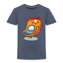 Lade das Bild in den Galerie-Viewer, Kinder Premium T-Shirt - Eule - Blau meliert