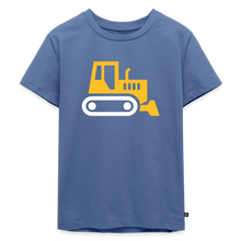 Lade das Bild in den Galerie-Viewer, Kinder Premium T-Shirt - Bagger - Taubenblau