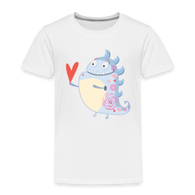 Lade das Bild in den Galerie-Viewer, Kinder Premium T-Shirt - kleines Monster mit Herz - Weiß