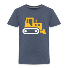 Lade das Bild in den Galerie-Viewer, Kinder Premium T-Shirt - Bagger - Blau meliert
