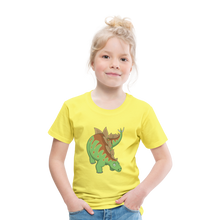 Lade das Bild in den Galerie-Viewer, Kinder Premium T-Shirt - Dinosaurier Stegosaurus - Gelb