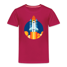 Lade das Bild in den Galerie-Viewer, Kinder Premium T-Shirt - Space Shuttle startet - dunkles Pink