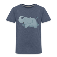Lade das Bild in den Galerie-Viewer, Kinder Premium T-Shirt - glücklicher Elefant - Blau meliert