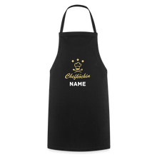 Lade das Bild in den Galerie-Viewer, Kochschürze Chefköchin mit Namen - Schwarz