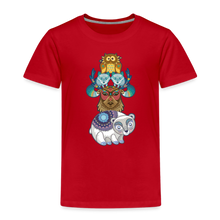 Lade das Bild in den Galerie-Viewer, Kinder Premium T-Shirt - Tiere mit Mustern - Rot