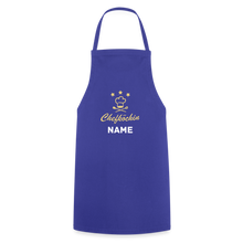 Lade das Bild in den Galerie-Viewer, Kochschürze Chefköchin mit Namen - Royalblau