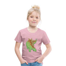 Lade das Bild in den Galerie-Viewer, Kinder Premium T-Shirt - Dinosaurier Stegosaurus - Hellrosa