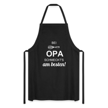Lade das Bild in den Galerie-Viewer, Kochschürze für Männer - bei OPA schmeckt's am besten! - Schwarz