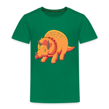 Lade das Bild in den Galerie-Viewer, Kinder Premium T-Shirt - Dino Triceratops - Kelly Green