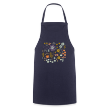 Lade das Bild in den Galerie-Viewer, Kochschürze für Damen mit Blumen - Navy