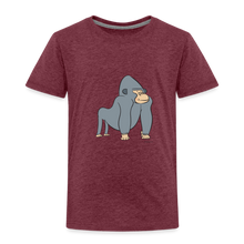 Lade das Bild in den Galerie-Viewer, Kinder Premium T-Shirt mit Gorilla - Bordeauxrot meliert