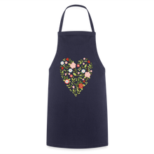 Lade das Bild in den Galerie-Viewer, Schürze mit Blumen und Herz - Navy