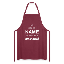 Lade das Bild in den Galerie-Viewer, Kochschürze für Männer - bei NAME schmeckt's am besten! - Bordeaux