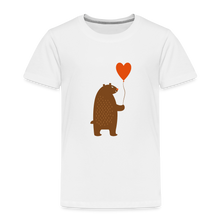 Lade das Bild in den Galerie-Viewer, Kinder Premium T-Shirt - Bär mit Herz Ballon - Weiß