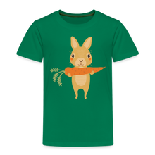 Lade das Bild in den Galerie-Viewer, Kinder Premium T-Shirt - Hase mit Möhre - Kelly Green