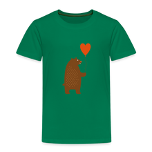 Lade das Bild in den Galerie-Viewer, Kinder Premium T-Shirt - Bär mit Herz Ballon - Kelly Green