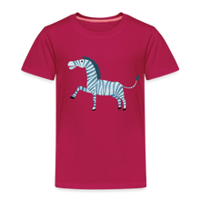 Lade das Bild in den Galerie-Viewer, Kinder Premium T-Shirt - Zebra - dunkles Pink