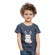 Lade das Bild in den Galerie-Viewer, Kinder Premium T-Shirt - Hase - Blau meliert