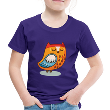 Lade das Bild in den Galerie-Viewer, Kinder Premium T-Shirt - Eule - Lila
