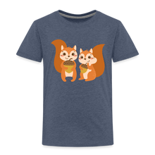 Lade das Bild in den Galerie-Viewer, Kinder Premium T-Shirt - Eichhörnchen - Blau meliert